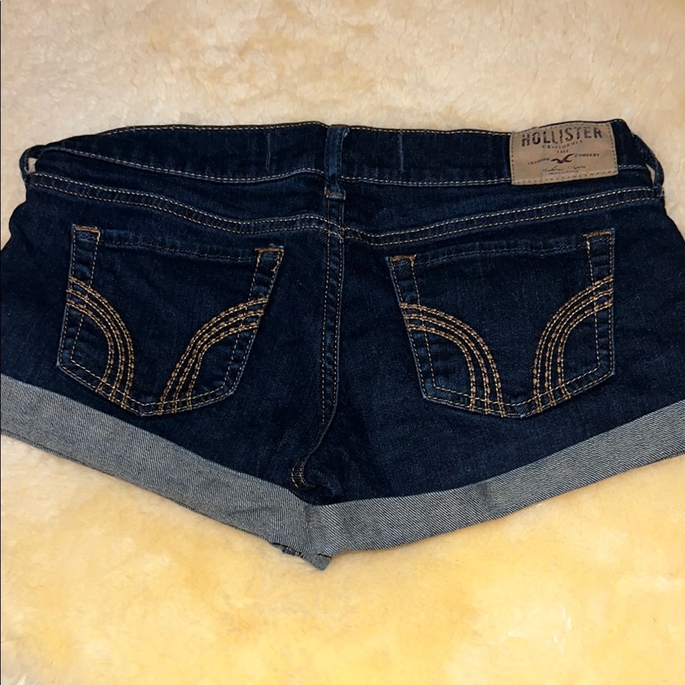 Hollister Blue Jean Shorts with Rolled Cuffs